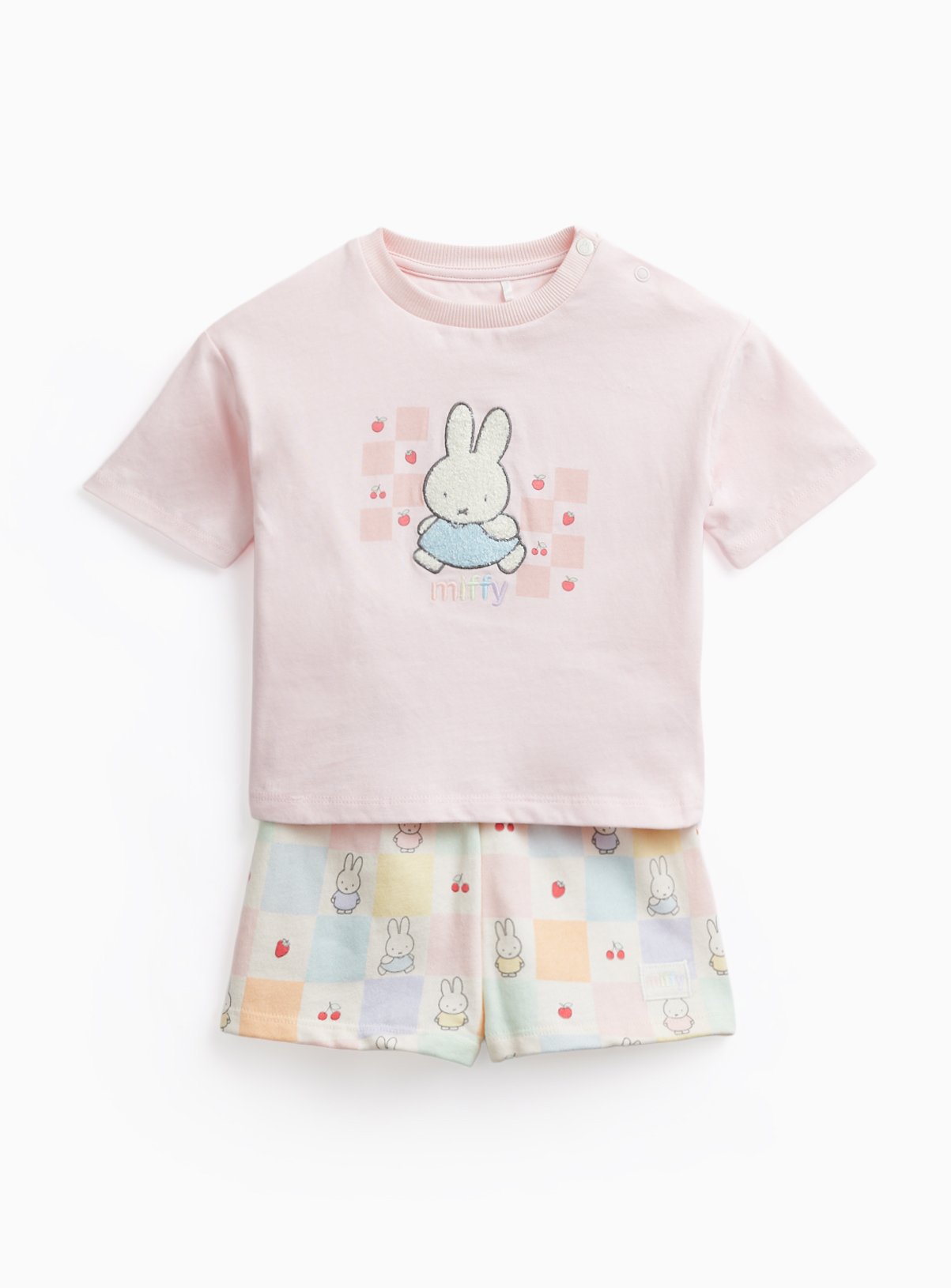 Pink Miffy Print T-Shirt & Shorts Set 3-6 months - Image 1 thumbnail